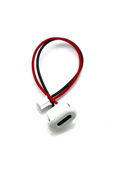 Devremarkt Type C Panel Montaj Dişi Soket 2 Pin 10cm Kablolu Beyaz Uzatma Konnektör Araba Kamera Oyuncak ürün görseli 1