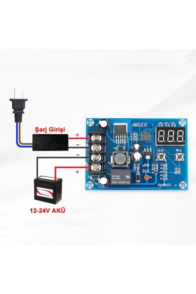 Devremarkt Xh-m603 Akü Şarj Kontrol Kartı Xh-m603 Batarya Akü Şarj Kontrol Devresi 12v 24v Kurşun Asit Jel ürün görseli 1