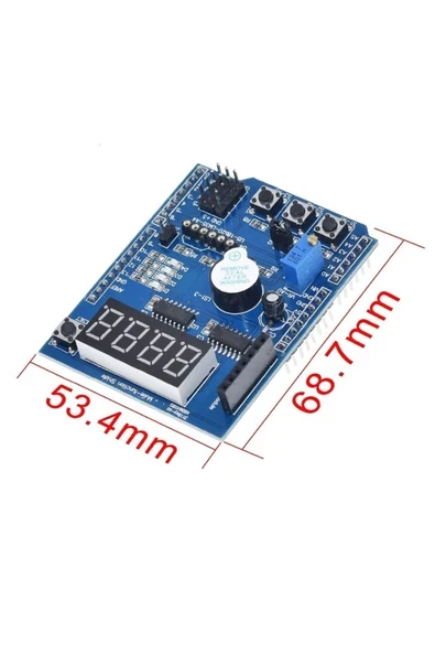 Devremarkt  Multi Çok Fonksiyonlu Shield 7 Segment Buzer Button Pot Servo Analog Ds18b20 Lm35 - Resim 4