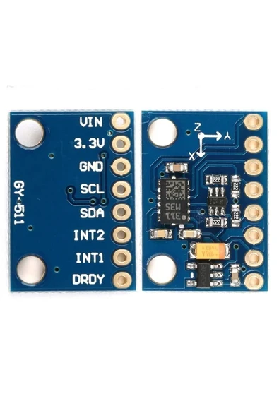 Devremarkt Gy-511 Lsm303dlhc 3 Eksen Ivme Ölçer 3 Eksen Manyetometre Sensör Modülü Pusula 3v-5v I2c Manyetik ürün görseli 1