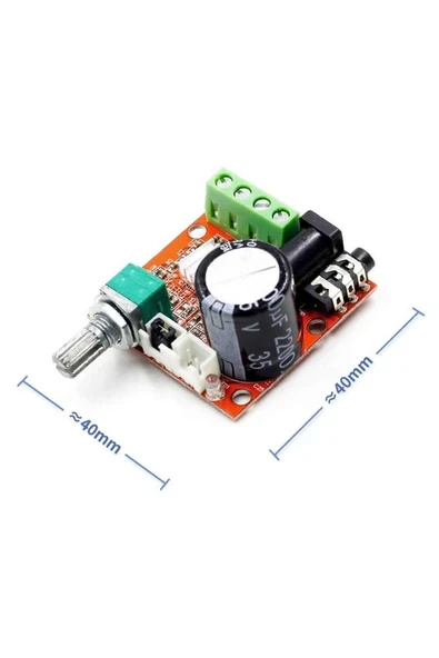 Devremarkt Pam8610 2x 10w Uyumlu  Amplifikatör Modül Dc 6-15v Class D Amfi Devresi Ses Kontrol Potu 4 8 Ohm ürün görseli 1