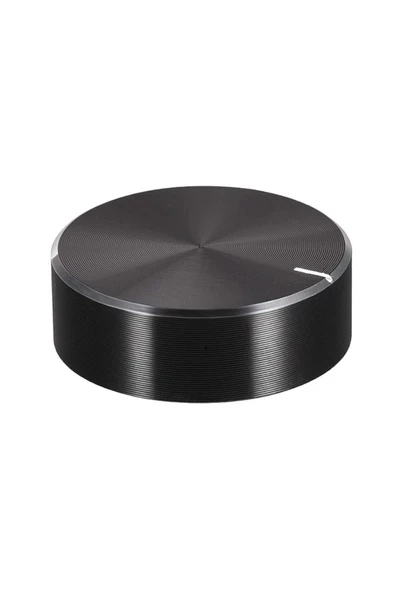 Devremarkt Alüminyum Pot Başlığı 30mm 6mm Tırtıklı Mil Siyah Metal Rotary Enkoder Potansiyometre Ses Kontrol ürün görseli 1