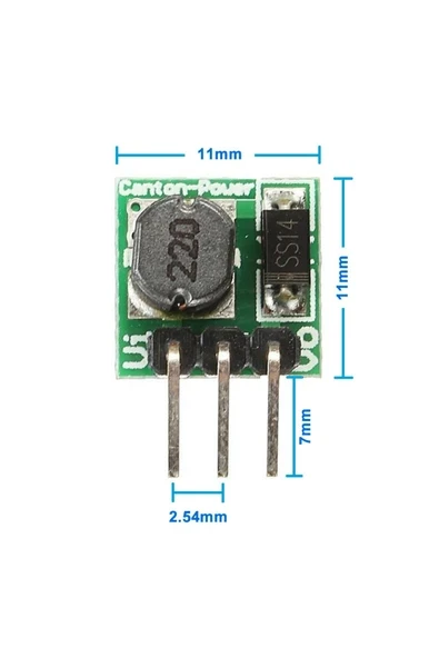 Devremarkt 0.8v To 3.3v Voltaj Yükseltici Modül Mini Step Up Boost Maksimum 500ma 150khz %85 Verim ürün görseli 1