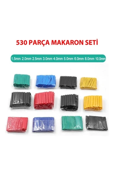 Devremarkt 530 Parça Makaron Seti Daralan Makaron Kablo Koruyucu Yalıtım ürün görseli 1