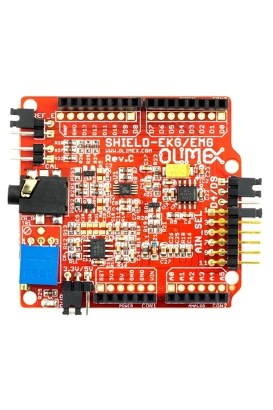 Devremarkt Olimex Ekg-emg Arduino Shield Açık Kaynak Kod Ekg Ecg Emg Nabız Kalp Elektrokardiyografi ürün görseli 1