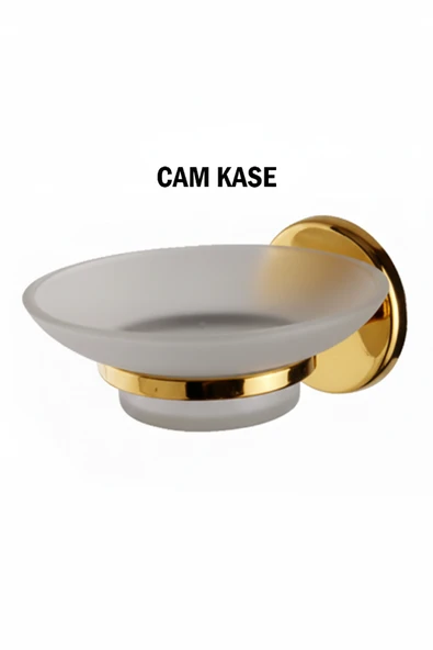 Sabunluk Cam Kaseli Gold Renk ürün görseli 1