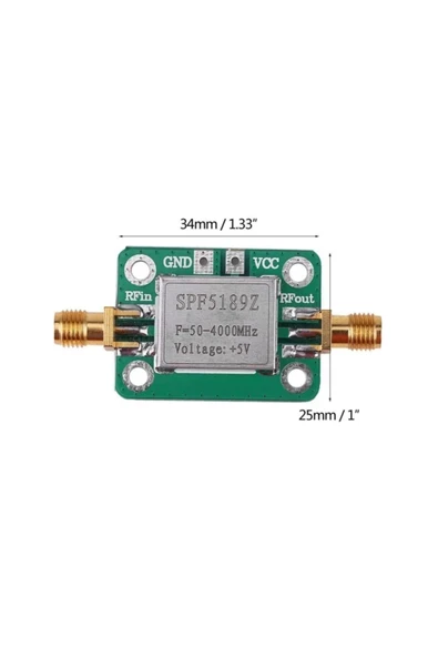 Devremarkt Spf5189z 50-4000mhz Rf Amplikatör 20db Lna Sinyal Kuvvetlendirici Düşük Gürültü Geniş Band Dişi Sma ürün görseli 1