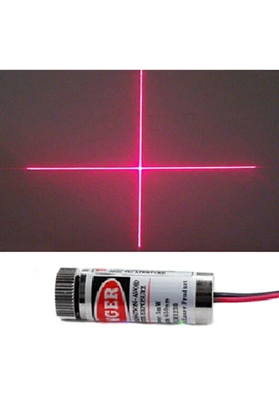 Devremarkt 5mw 650nm Kırmızı Artı Lazer Modül Lens Ile Odak Ayarlı 12mm Çap ürün görseli 1