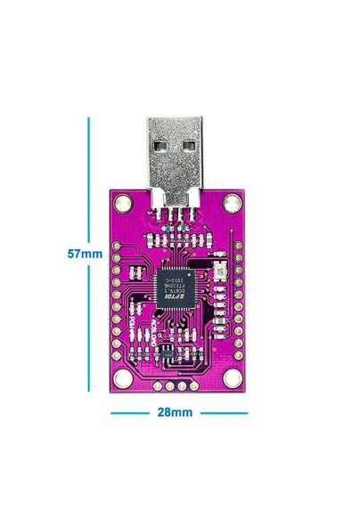 Devremarkt FTDI FT232HQ USB Çevirici Modül  Uart Rs232 Rs485 Jtag Flash Card Fifo SPI I2C MPSSE 8051 Mcu Fpga ürün görseli 1