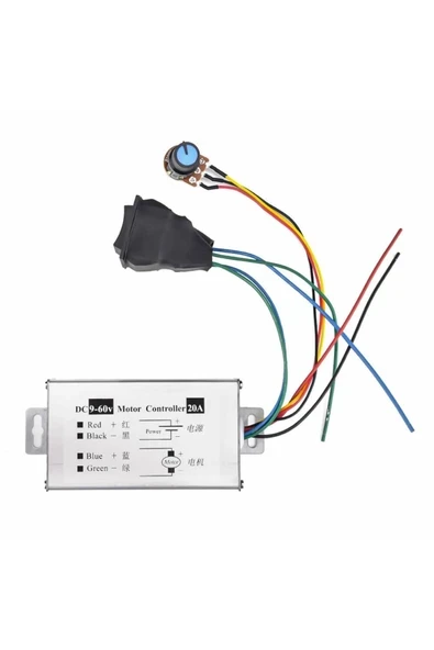 Devremarkt Dc 60v 20a Dc Motor Sürücü Pwm Hız Kontrol Ileri Geri Yön Anahtar ürün görseli 1