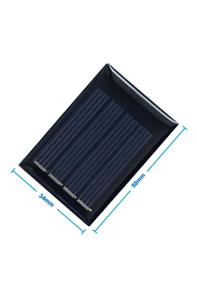 Devremarkt Güneş Pili 2V 50mA 34x50mm Solar Fotovoltaik Hücre Elektrik Üretici Panel Modül Pil Akü Batarya ürün görseli 1