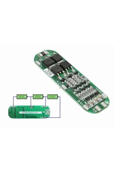 Devremarkt Bms 3s 20a Bms Koruma Kartı Lityum Batarya 18650 Li-ion Lipo ürün görseli 1