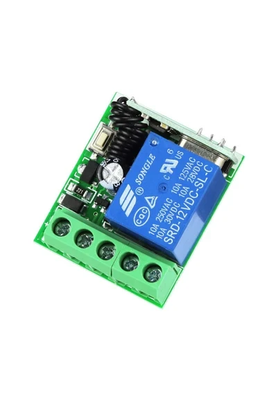 Devremarkt 433mhz Rf 1 Uyumlu Kanal Modül Dc 12v Kablosuz Pompa Fan Lamba Perde Akıllı Ev Garaj Bariyer Kapı ürün görseli 1