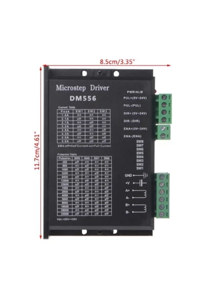 Devremarkt Dm556 2 Faz 50v 5.6a Step Motor Sürücü Nema 17 / 23 Cnc 3d Yazıcı Printer 25000 Microstep ürün görseli 1