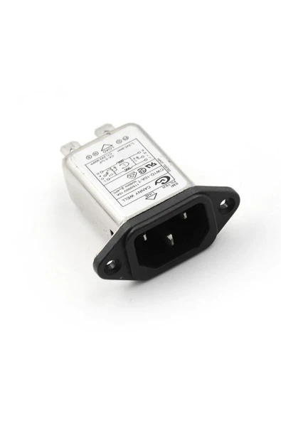 Devremarkt Cw1d-10a-t Ac 250v 10a C14 Erkek Soket Emı Filtreli Hat Şebeke Emc Rfı Gürültü Bastırıcı Azaltıcı ürün görseli 1