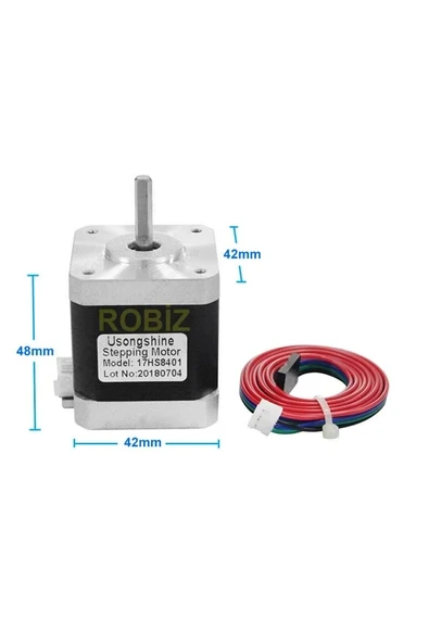 Devremarkt 17hs8401 Nema 17 Step Motor 0.5n.m D Mil 2 Faz 1.8a 1.8 Derece 200 Adım 3d Yazıcı Printer ürün görseli 1