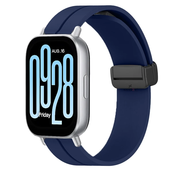 Redmi Watch 5 Active Redmi 5 Lite Uyumlu Kordon Kordon Manyetik Tokalı Yumuşak Soft Silikon Kordon  Lacivert ürün görseli 1