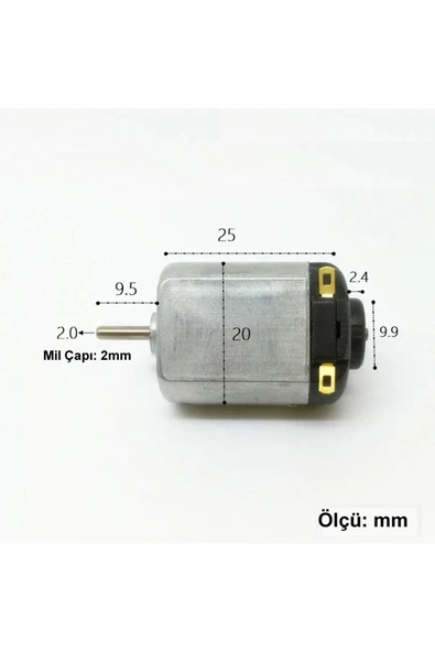 Devremarkt 3v 6v Dc Motor 130 Dc Motor Oyuncak Motoru ürün görseli 1