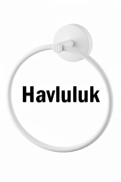 Yuvarlak Havluluk Beyaz Renk ürün görseli 1