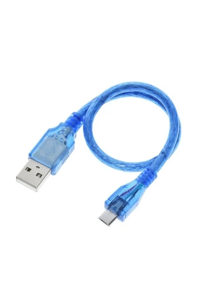 Devremarkt 30cm Micro Usb Kablo Mavi 480 Mbps Usb 2.0 Hot Swap - Resim 2