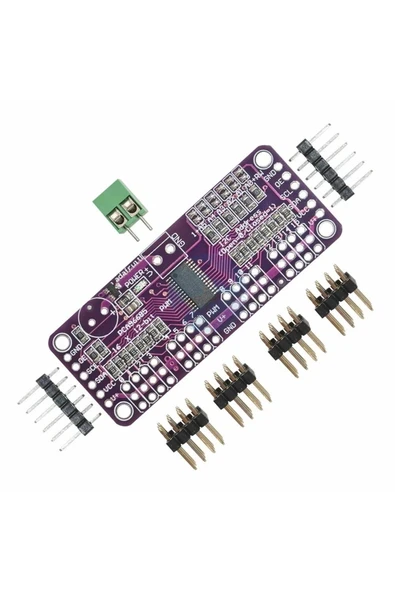 Devremarkt Pca9685 I2c 16 Kanal Programlanabilir 12 Bit Pwm Sinyal Oluşturucu Kartı Servo Motor Sürücü ürün görseli 1