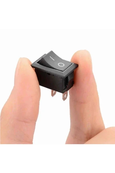 Devremarkt 2 Pin Siyah Anahtar Switch Mini Buton Kcd1 Plastik Açma Kapama On / Off ürün görseli 1