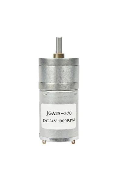 Devremarkt 24v 1000rpm Jga25-370 Redüktörlü Dc Motor Metal Dişli Yüksek Tork Kuvvet 25mm ürün görseli 1