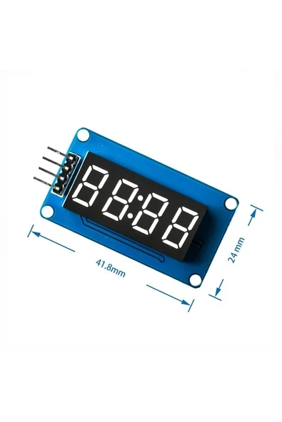 Devremarkt  Emes Robotik Tm1637 4 Hane 4 Digit Dijital Seri 7 Segment Ekran Saat Iıc Tm1637 4 Modül ürün görseli 1