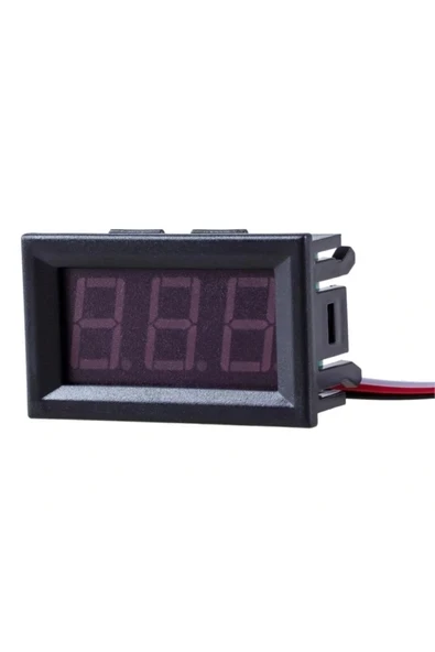 Devremarkt 3 Telli 0.56 Inch Dc 4-30v Panel Tip Dijital Mavi Voltmetre - Resim 2