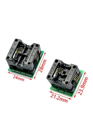 Devremarkt 150 Mil Ve 200 Mil Smd Soic8 Sop8 So8 To Dip8 Yaylı Soket Adaptör Eeprom Flash Programlayıcı Entegre ürün görseli 1