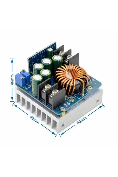 Devremarkt 400w 12v / 60v 15a Voltaj Düşürücü Modül Güç Kaynağı Voltaj Ve Akım Ayarlanabilir Dc Dc Step Down ürün görseli 1