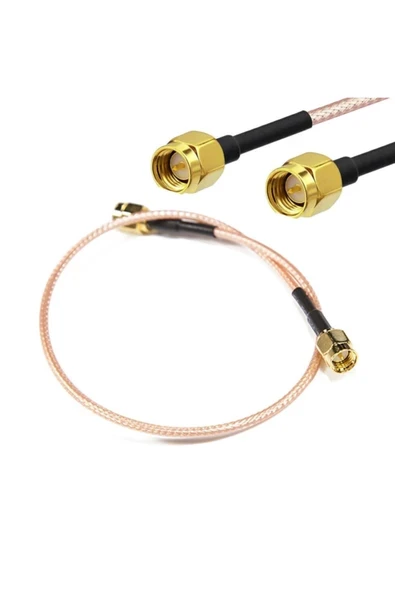 Devremarkt 30cm Rg316 Sma Erkek - Erkek Rf Kablo 0-6ghz 50 Ohms 0.3db Esnek ürün görseli 1