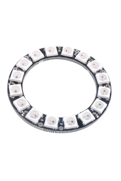 Devremarkt 16 Bit NeoPixel Halka Ring WS2812B 5050 Rgb Led Modül 16’lı Dijital Adreslenebilir Lamba Programlan ürün görseli 1