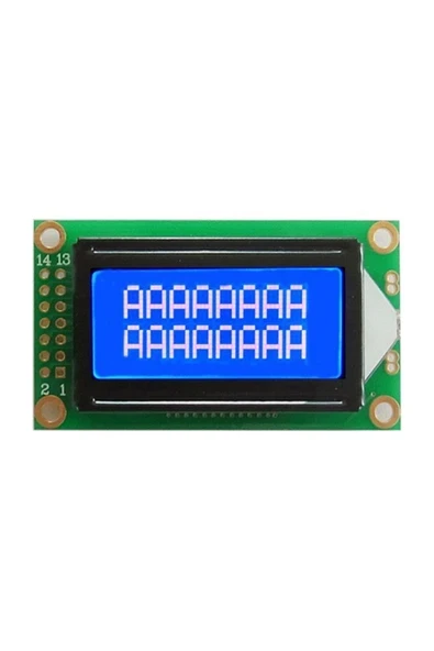 Devremarkt 0802a 2x8 Mavi Karakter Lcd Modül Display Ekran 5v Beyaz Arka Işık 8x2 8 X 2 Lcd Gösterge Menü ürün görseli 1