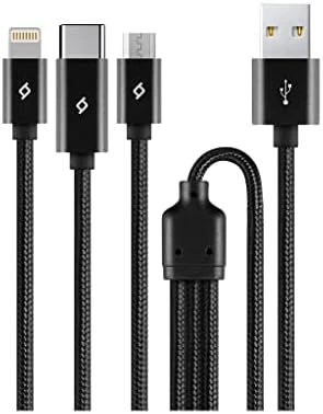 ttec AlumiCable Trio Şarj Kablosu 1mt. Type-C, Lightning, Micro USB ürün görseli 1
