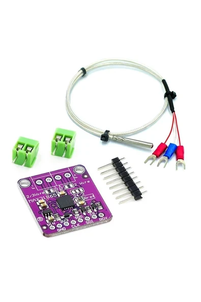 Devremarkt Max31865 Thermocouple Modül Ve 1 Metre Pt100 Sensör Rtd Sıcaklık Isı Sensör Okuyucu 15 Bit Adc ürün görseli 1