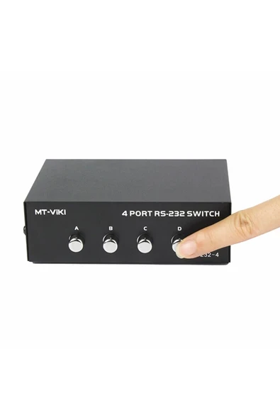 Devremarkt  MT-VIKI 4 Port RS232 Switch MT-223-4 Db9 Seri Port Anahtarlayıcı 1 IN 4 OUT PC Printer Haberleş ürün görseli 1