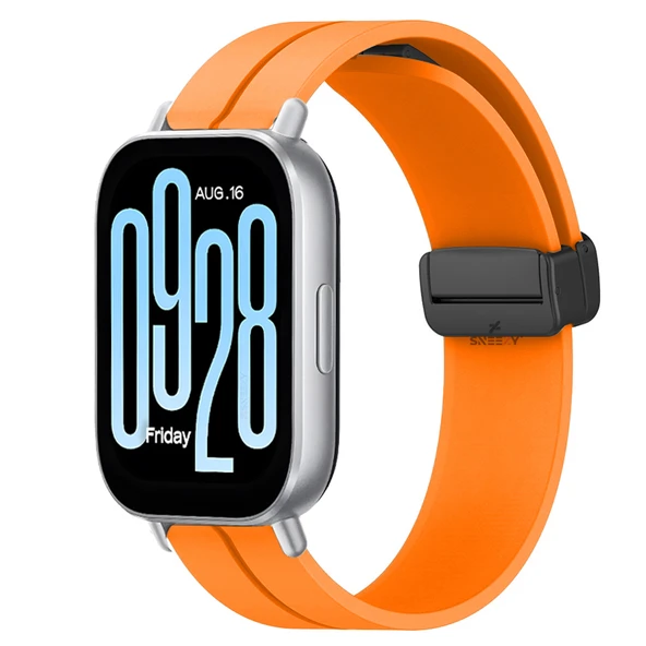 Redmi Watch 5 Active Redmi 5 Lite Uyumlu Kordon Kordon Manyetik Tokalı Yumuşak Soft Silikon Kordon  Turuncu ürün görseli 1