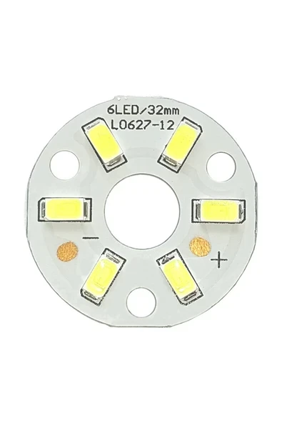 Devremarkt 5730 12v 3w 32mm Beyaz Led Modül Aluminyum Pcb 6 Led Lamba Aydınlatma Işık ürün görseli 1