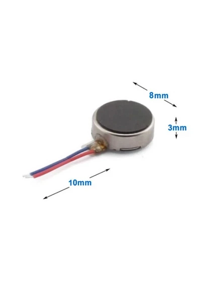 Devremarkt  Titreşim Motoru 8mm 0834 12000 Rpm Dc 2v/5v Küçük Telefon Oyuncak Saat ürün görseli 1