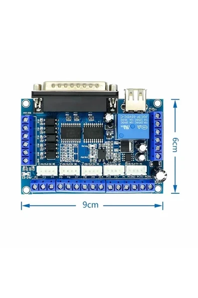 Devremarkt Mach3 5 Eksen Lpt Cnc Kontrol Kartı Step Motor Sürücü Paralel Port Kazıma ürün görseli 1