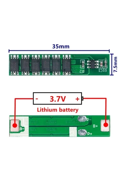 Devremarkt Bms 1s 15a Koruma Kartı 3.7v Lityum 18650 Pil Batarya Lipo Li-ion ürün görseli 1