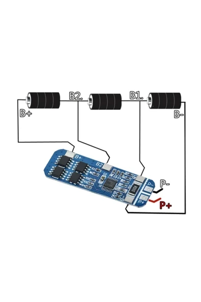 Devremarkt 3s 10a Bms Lityum Li-ion Batarya Koruma Kartı - 18650 Li-ion Lipo ürün görseli 1