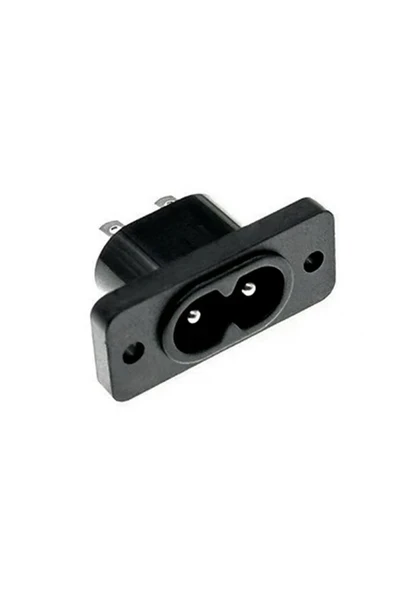 Devremarkt 220V 5A AC Dişi Power Giriş Soketi C7 2 Pin Panel Montaj Tip Elektrik Güç Kablo Bağlantı Konnektörü ürün görseli 1