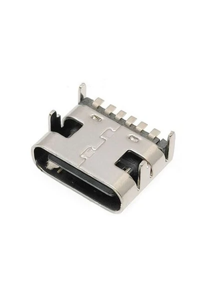 Devremarkt Type-C Usb Soket 6 Pin Smd USB 3.1 Cep Telefonu Elektronik Cihaz Usb Port Konnektör Şarj Soketi Dişi ürün görseli 1