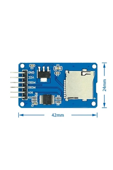 Devremarkt Micro Sd Kart Modülü Hafıza Kartı Tf Kart Microsd Bellek Memory Spı Okuyucu Mikro Sd 3.3v 5v ürün görseli 1