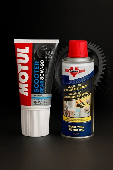 Motul 80w90 Scooter Şanzıman Yağı 150 ML -Çok Amaçlı Sprey 150 ML ürün görseli 1