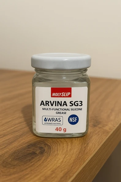 MOLYSLİP Gıdagresi NSF-WRAS Sertifikalı silikon gres-Kahve makinaları için uygun 40 GR ürün görseli 1