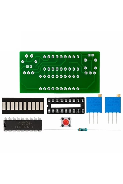 Devremarkt Demonte LM3914 10 Led 3.7V Lityum 12V Pil Kapasite Gösterge Modül DIY Led Elektronik Lehimleme ürün görseli 1
