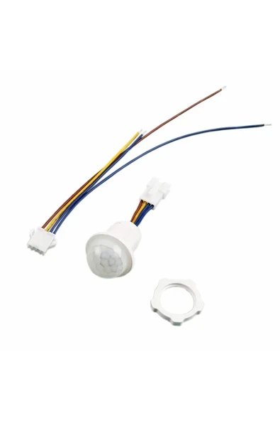 Devremarkt 220v Pır Hareket Sensörü 25cm Kablolu Led Lamba Tavan Işık Merdiven Otomatik Armatür Projektör ürün görseli 1